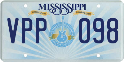 MS license plate VPP098