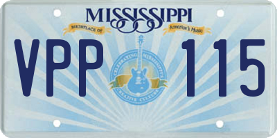 MS license plate VPP115