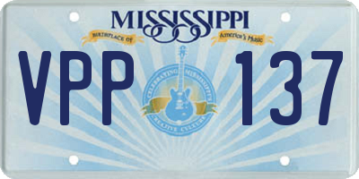 MS license plate VPP137