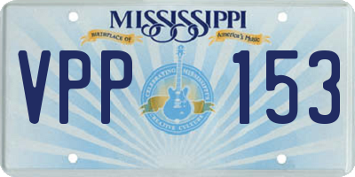 MS license plate VPP153