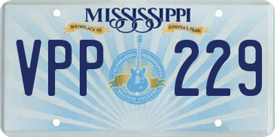 MS license plate VPP229