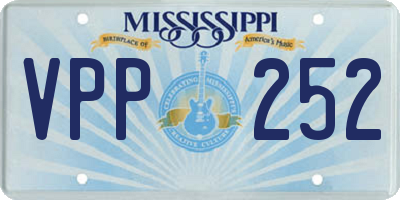 MS license plate VPP252