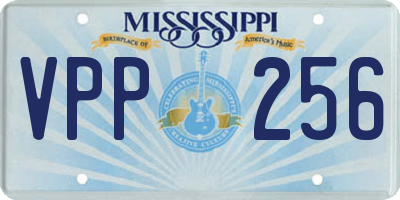MS license plate VPP256