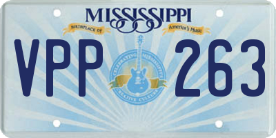 MS license plate VPP263