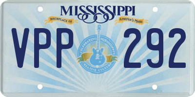 MS license plate VPP292