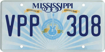 MS license plate VPP308