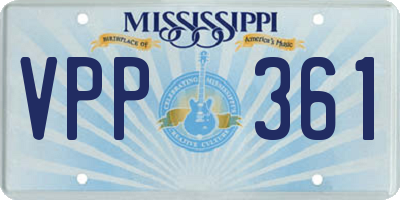 MS license plate VPP361