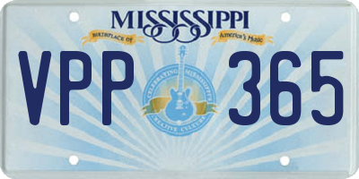 MS license plate VPP365