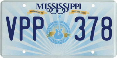 MS license plate VPP378