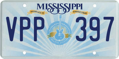 MS license plate VPP397