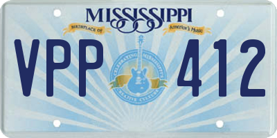 MS license plate VPP412