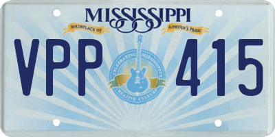 MS license plate VPP415