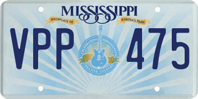 MS license plate VPP475