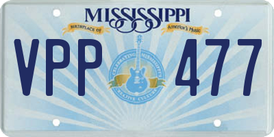 MS license plate VPP477