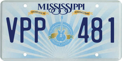 MS license plate VPP481