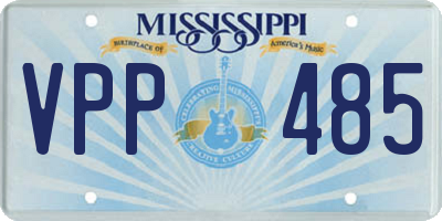 MS license plate VPP485