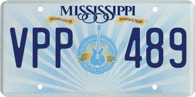 MS license plate VPP489