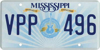 MS license plate VPP496
