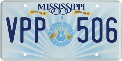 MS license plate VPP506
