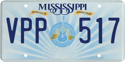 MS license plate VPP517