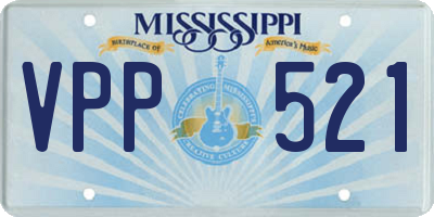 MS license plate VPP521