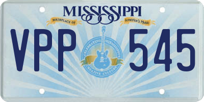 MS license plate VPP545