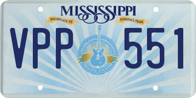MS license plate VPP551
