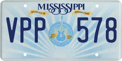 MS license plate VPP578