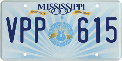 MS license plate VPP615