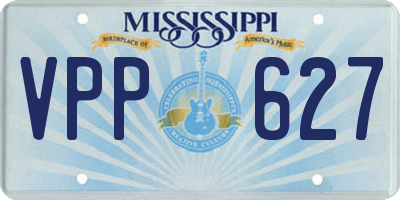 MS license plate VPP627