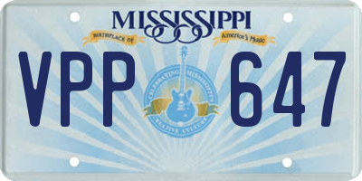 MS license plate VPP647