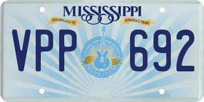 MS license plate VPP692