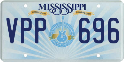 MS license plate VPP696