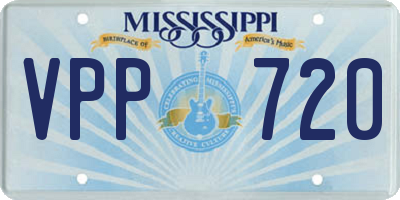 MS license plate VPP720