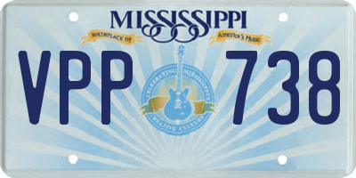MS license plate VPP738