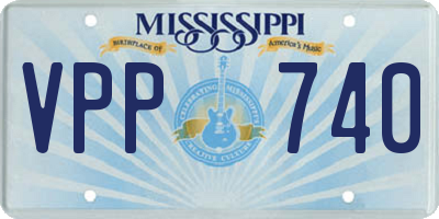 MS license plate VPP740