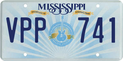 MS license plate VPP741