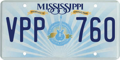 MS license plate VPP760