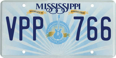 MS license plate VPP766
