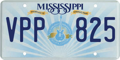 MS license plate VPP825