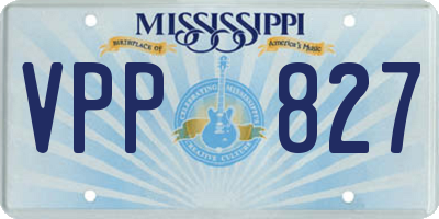 MS license plate VPP827