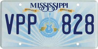 MS license plate VPP828