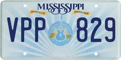 MS license plate VPP829