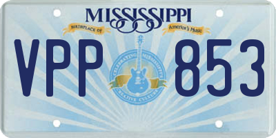 MS license plate VPP853