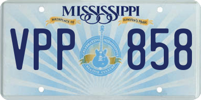 MS license plate VPP858