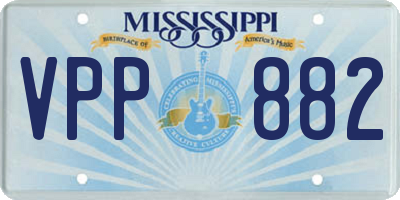 MS license plate VPP882