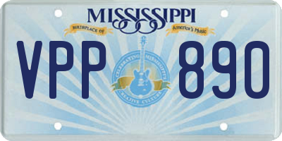 MS license plate VPP890