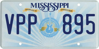 MS license plate VPP895