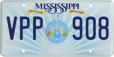 MS license plate VPP908