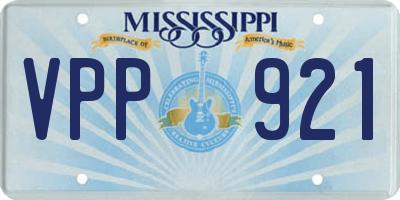 MS license plate VPP921